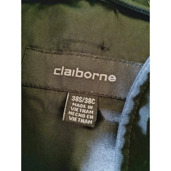 Claiborne Black Rain Coat 38S New Soho Jacket - Picture 8 of 11